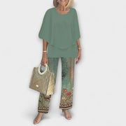 Modernes Damen-Set Rosamund mit Bluse und Hose – Ansicht 5