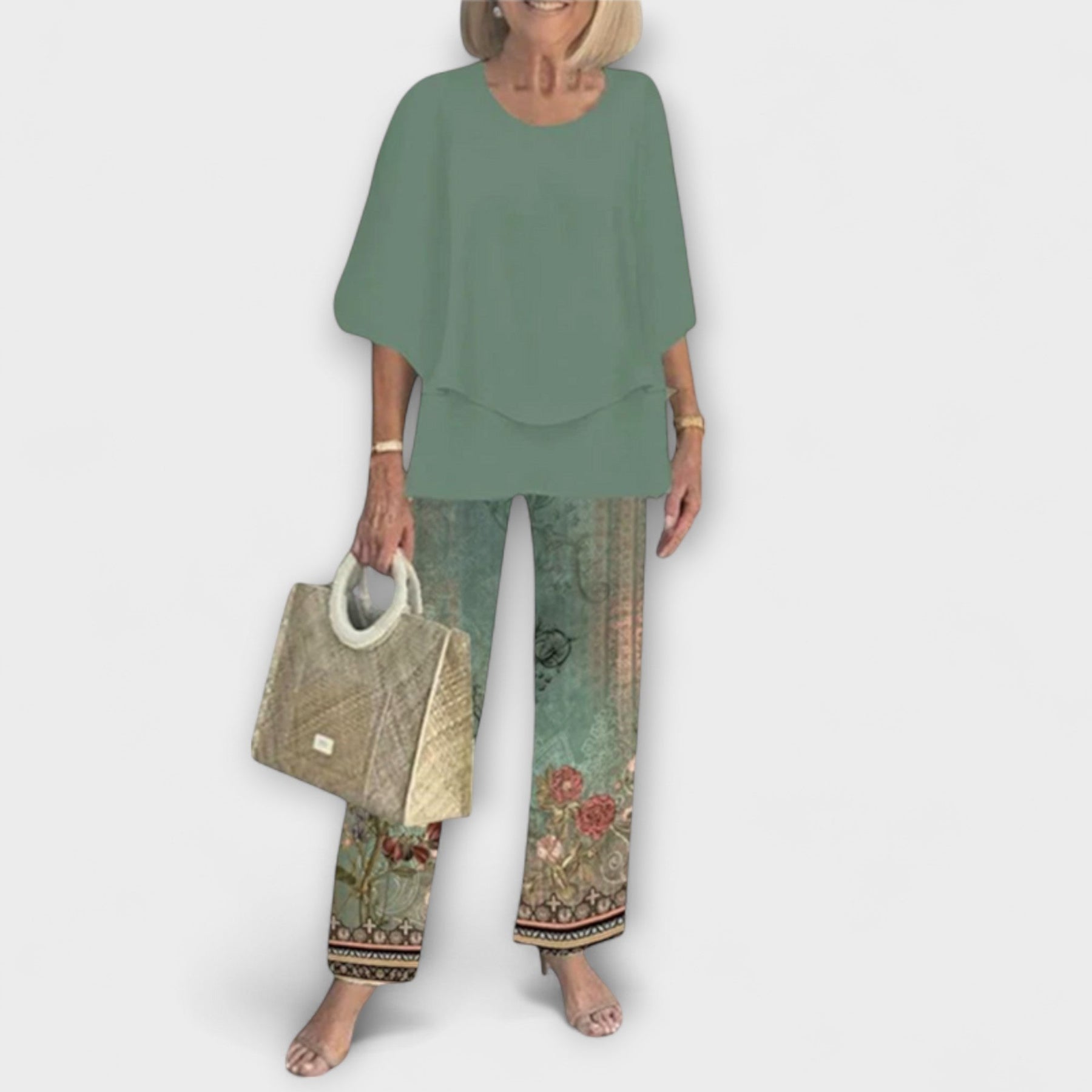 Modernes Damen-Set Rosamund mit Bluse und Hose – Ansicht 5