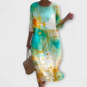 Miranda – Stilvolles Maxikleid für Damen mit Blumenmuster – Ansicht 2