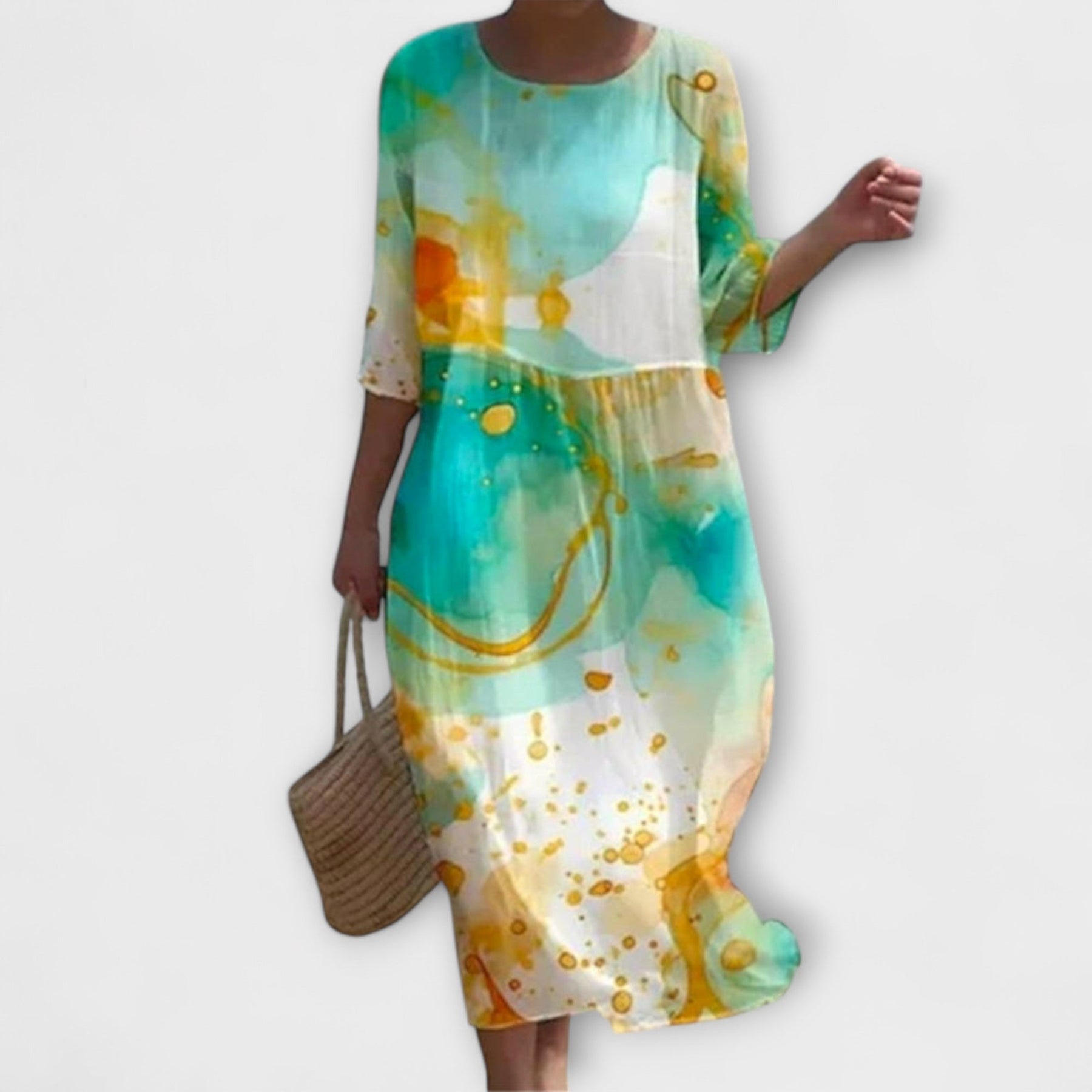 Miranda – Stilvolles Maxikleid für Damen mit Blumenmuster – Ansicht 2