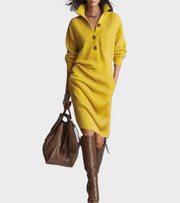 Scarlett – Elegantes Winterkleid für Damen mit Knöpfen – Ansicht 4