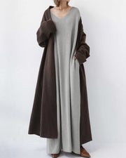 Eudora – Elegantes Maxikleid für Damen mit V-Ausschnitt – Ansicht 7