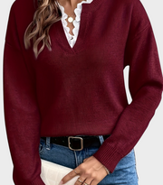 Damen-Pullover Yasmine mit Spitze und offenem Halsausschnitt – Ansicht 12