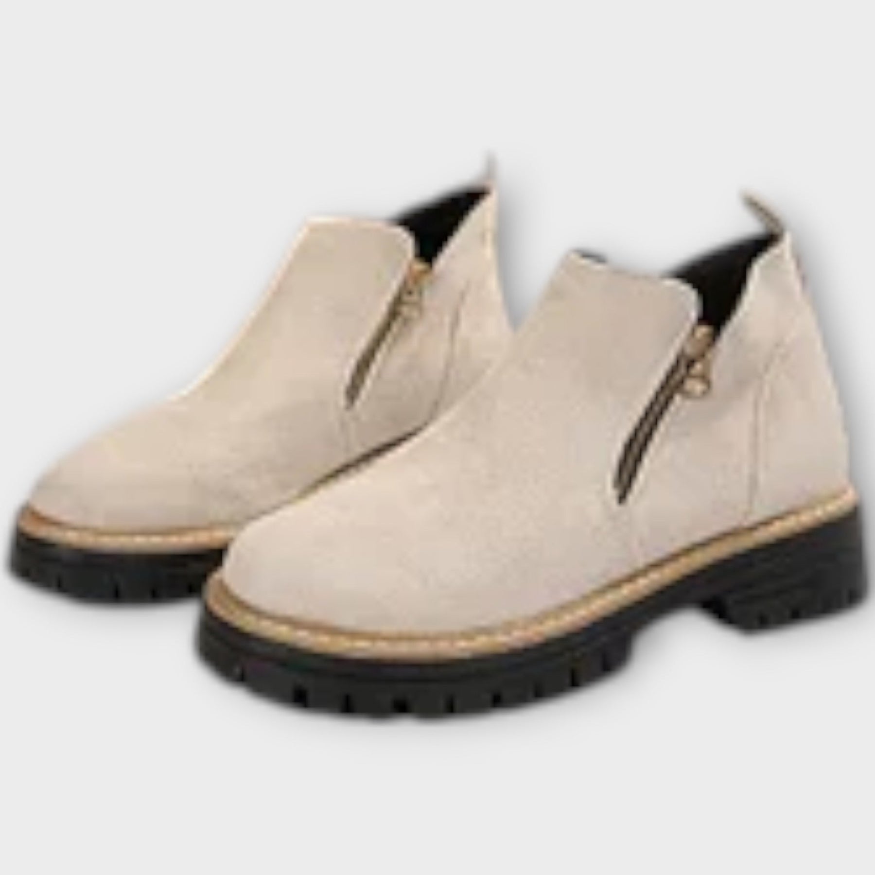 Elegante orthopädische Stiefeletten für Damen in einfarbigem Design – Ansicht 4