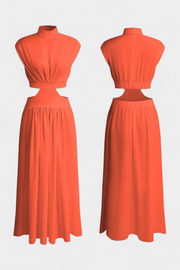 Jocelyn – Kleid-Set für Damen mit hohem Ausschnitt und Seitenschlitz – Ansicht 11