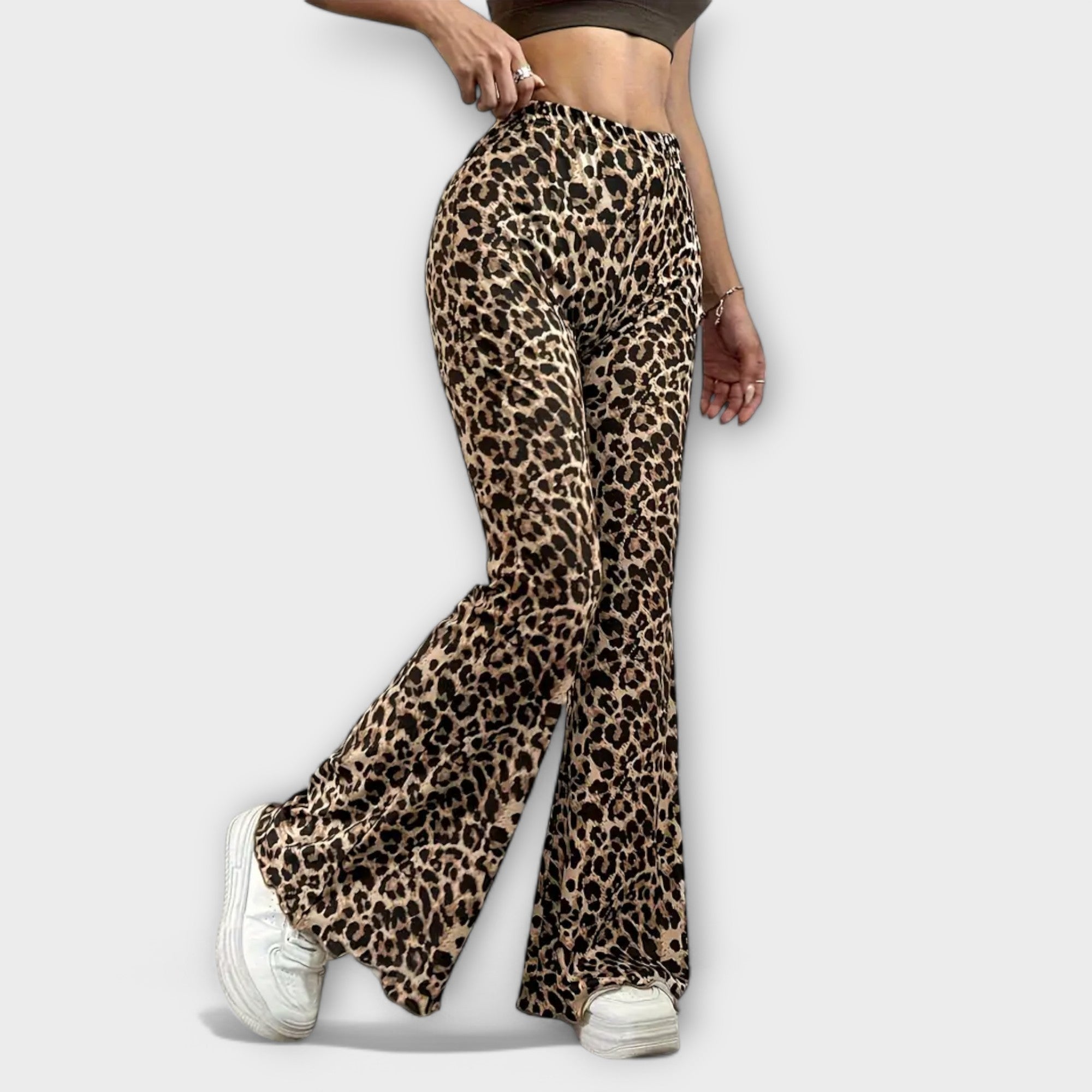 Leopard Bootcut Hose