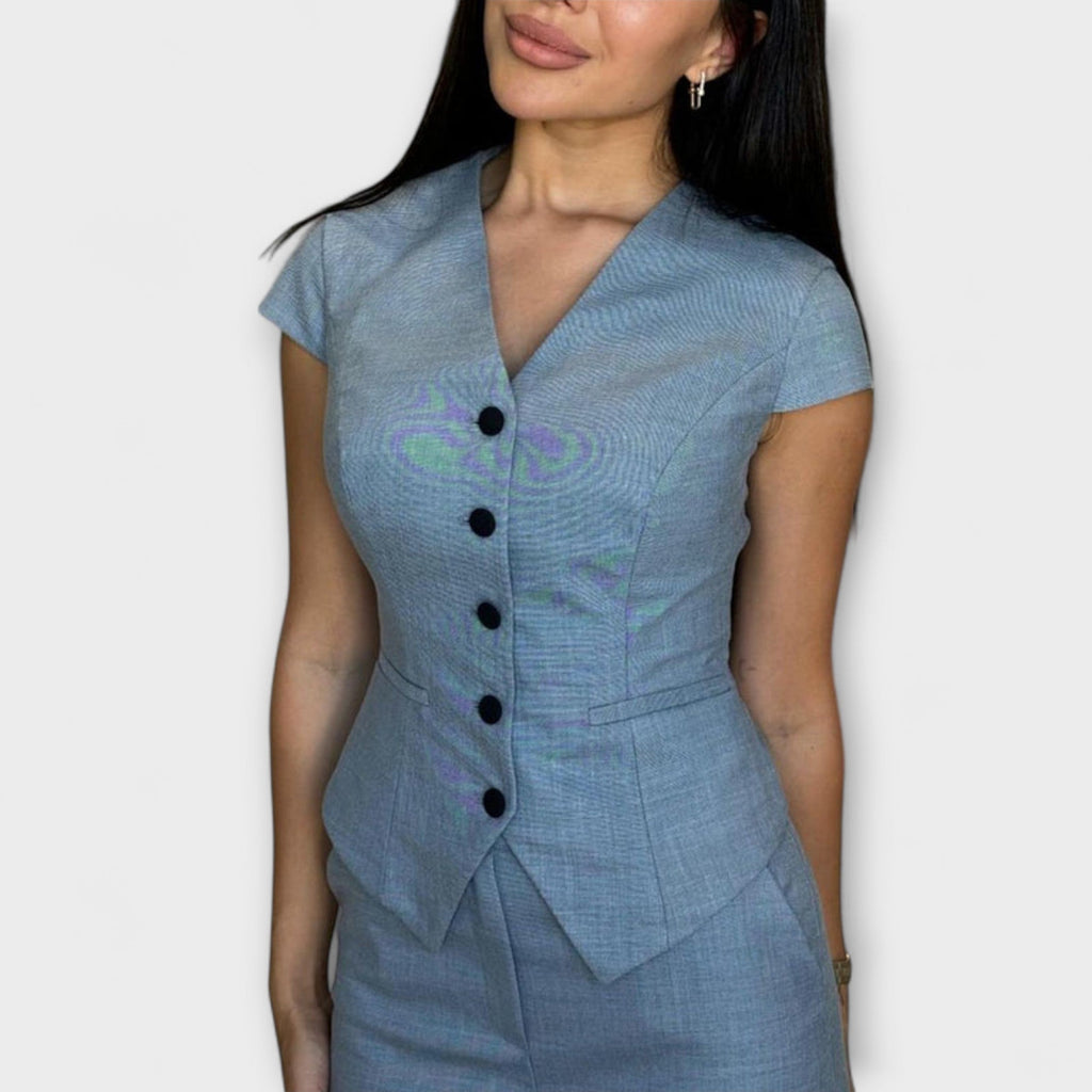 Ivy – Elegantes Set aus V-Ausschnitt und Hose