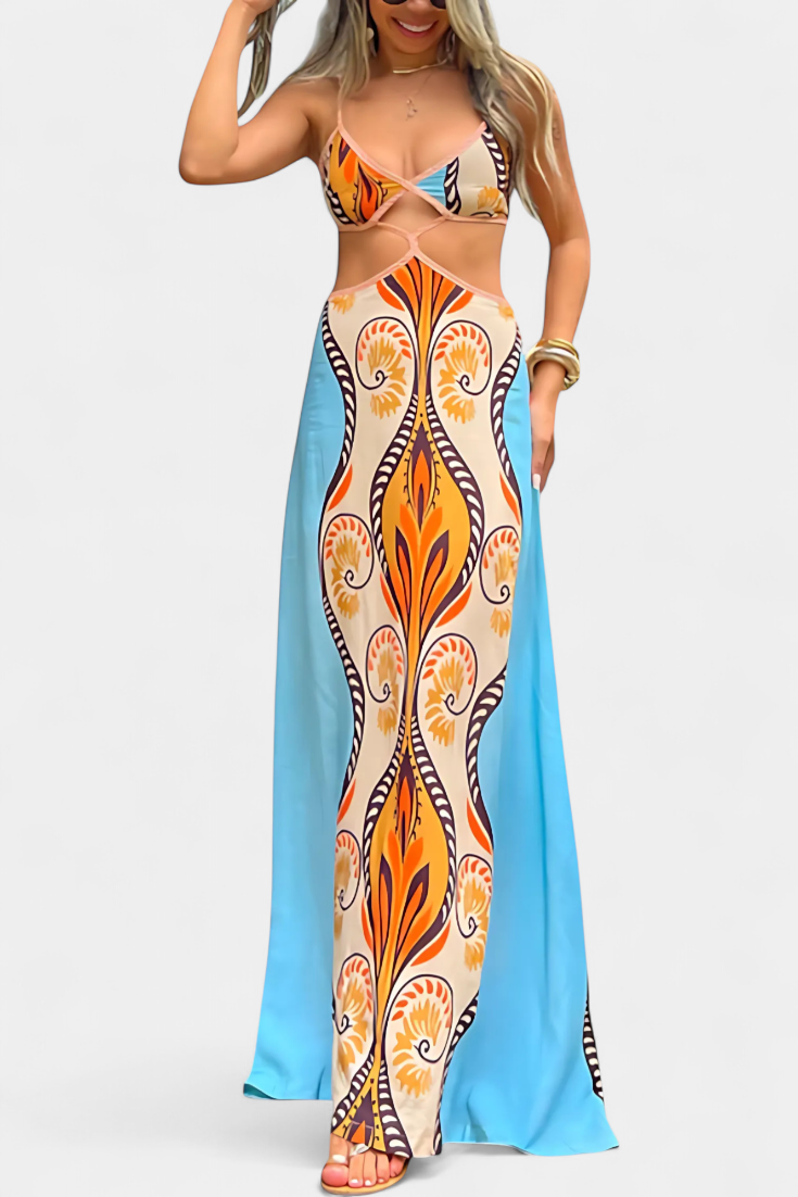 Sytella – Damenkleid mit Cut-out-Details und offenem Rücken