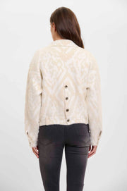 Bubbly – Locker geschnittene Damenjacke mit Ikat-Muster – Ansicht 2