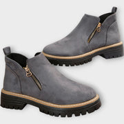 Elegante orthopädische Stiefeletten für Damen in einfarbigem Design – Ansicht 9
