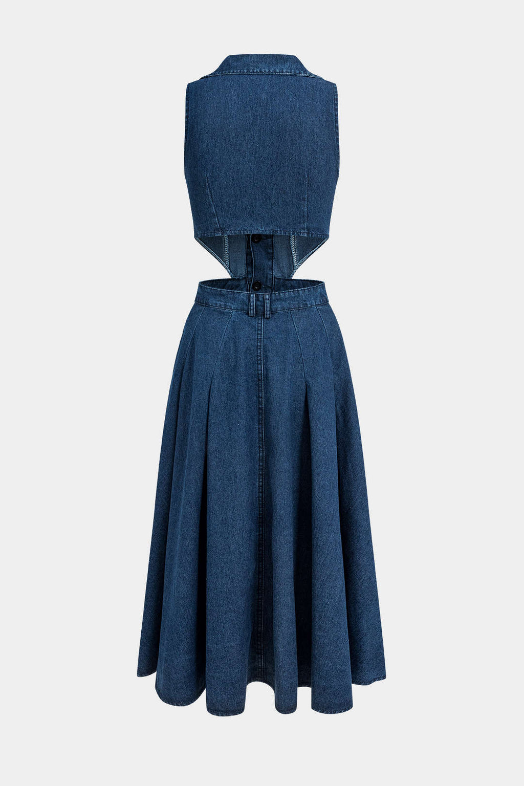 Ärmelloses Jeanskleid Alia mit Cut-out