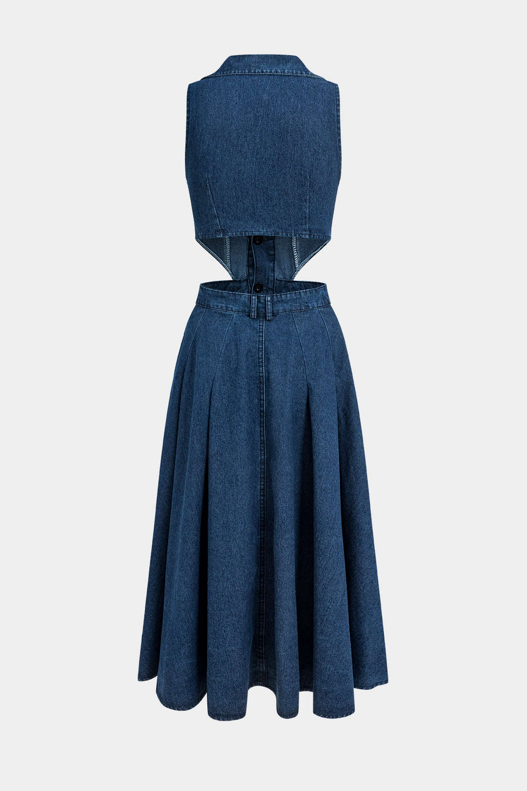 Ärmelloses Jeanskleid Alia mit Cut-out
