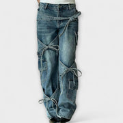 Lockere Damen-Jeans Greta mit Knotendetail – Ansicht 2