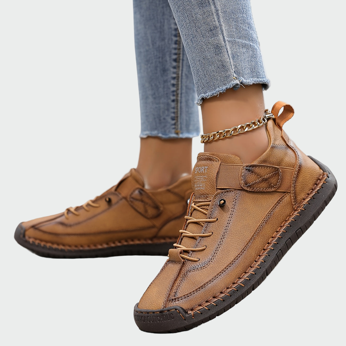 Lässige Damen-Sneaker in Grau und Grün – Ansicht 2