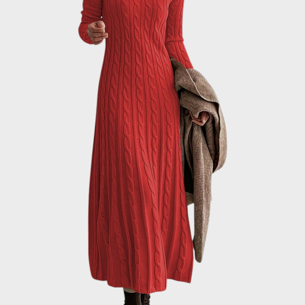 Evelyn | Bequemer Maxi-Jumpsuit aus Zopfstrick
