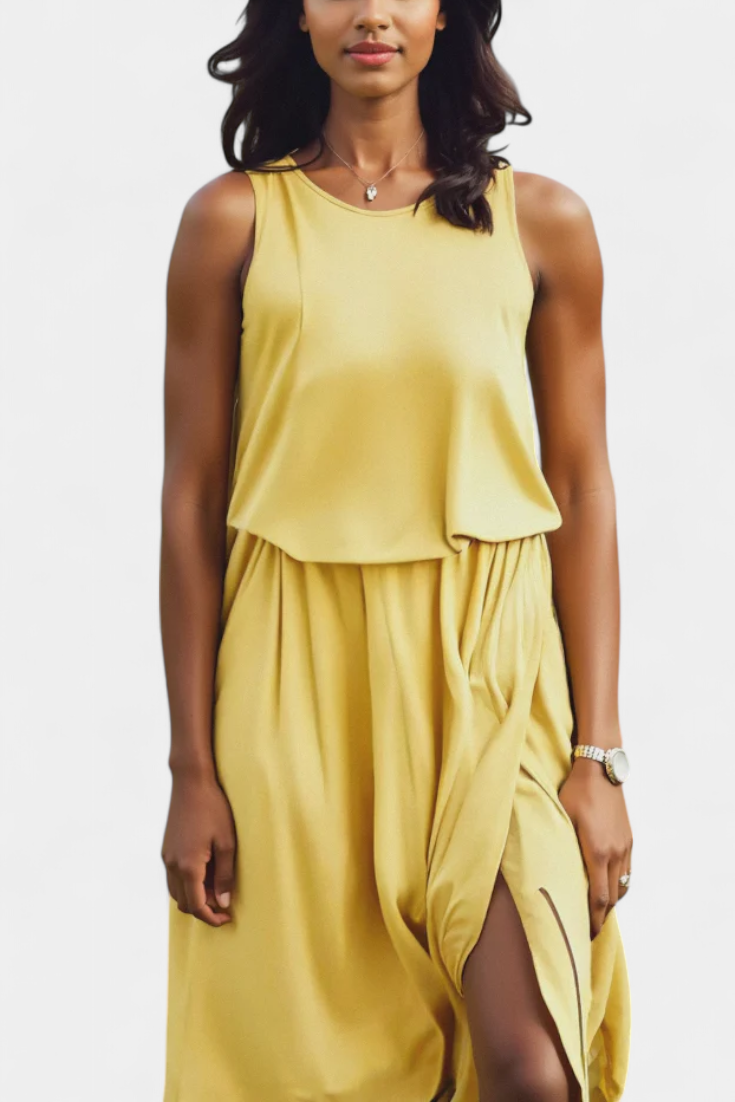 Dianne – Ärmelloses Damenkleid mit Seitenschlitz – Ansicht 5