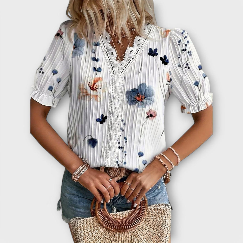 Emily - Modische Bluse mit V-Ausschnitt