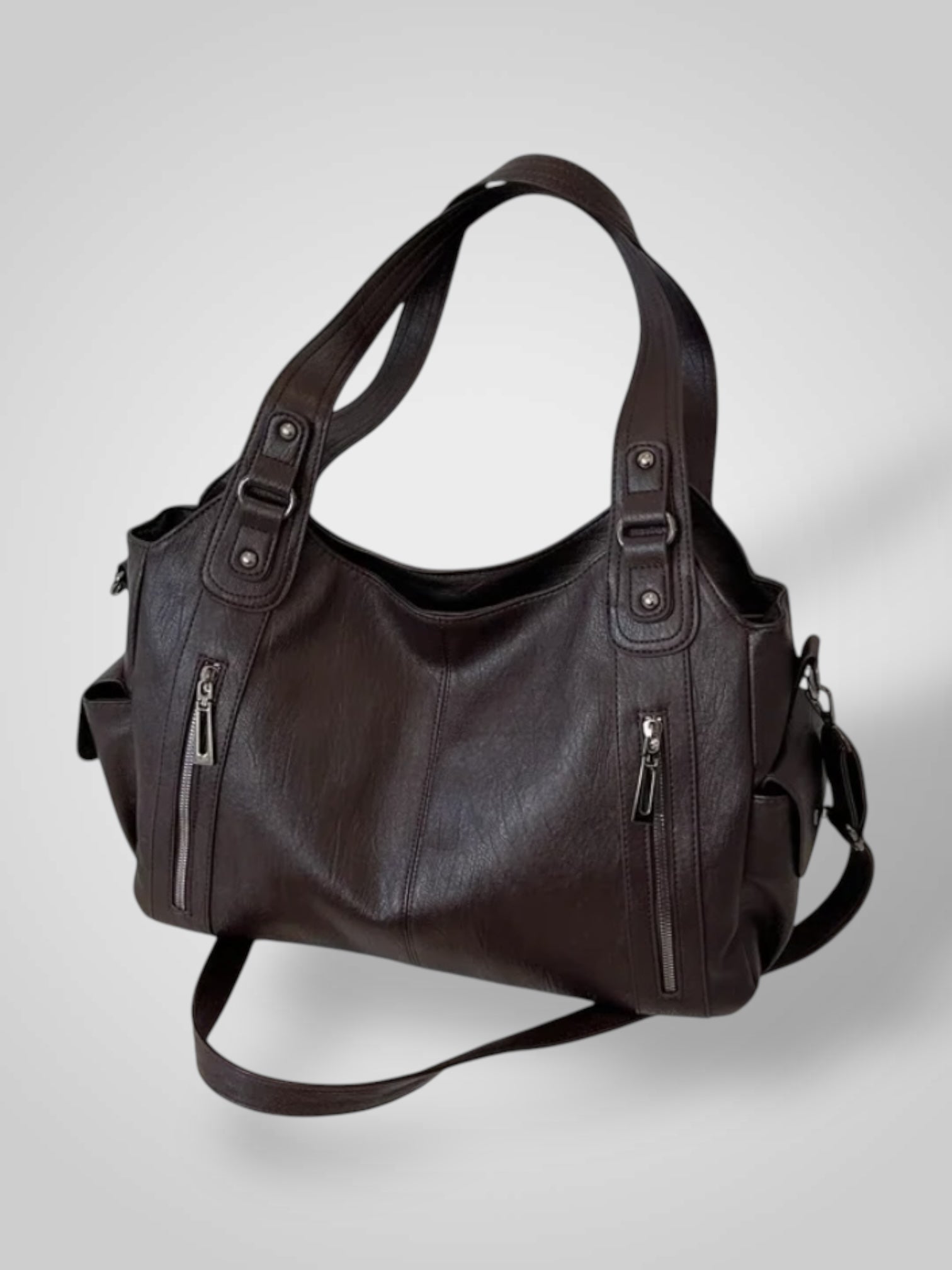 Savannah – Lederschultertasche für Damen – Ansicht 11