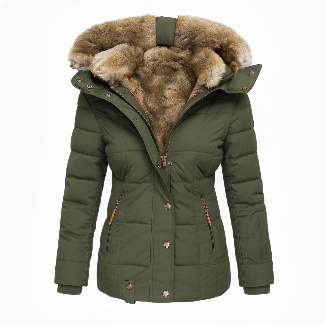 Anna – Wintermantel für Damen mit Fellfutter und Kapuze – Ansicht 5