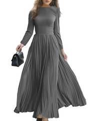 Marvee – Langärmliges Maxikleid mit Falten