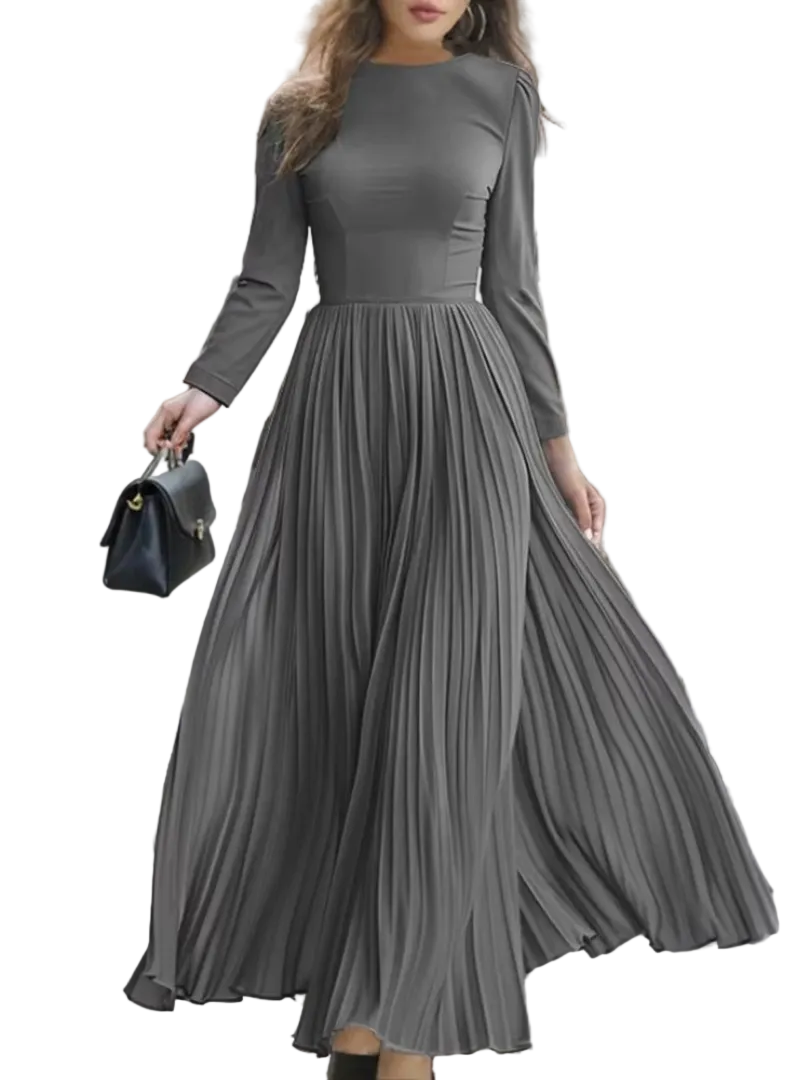 Marvee – Langärmliges Maxikleid mit Falten