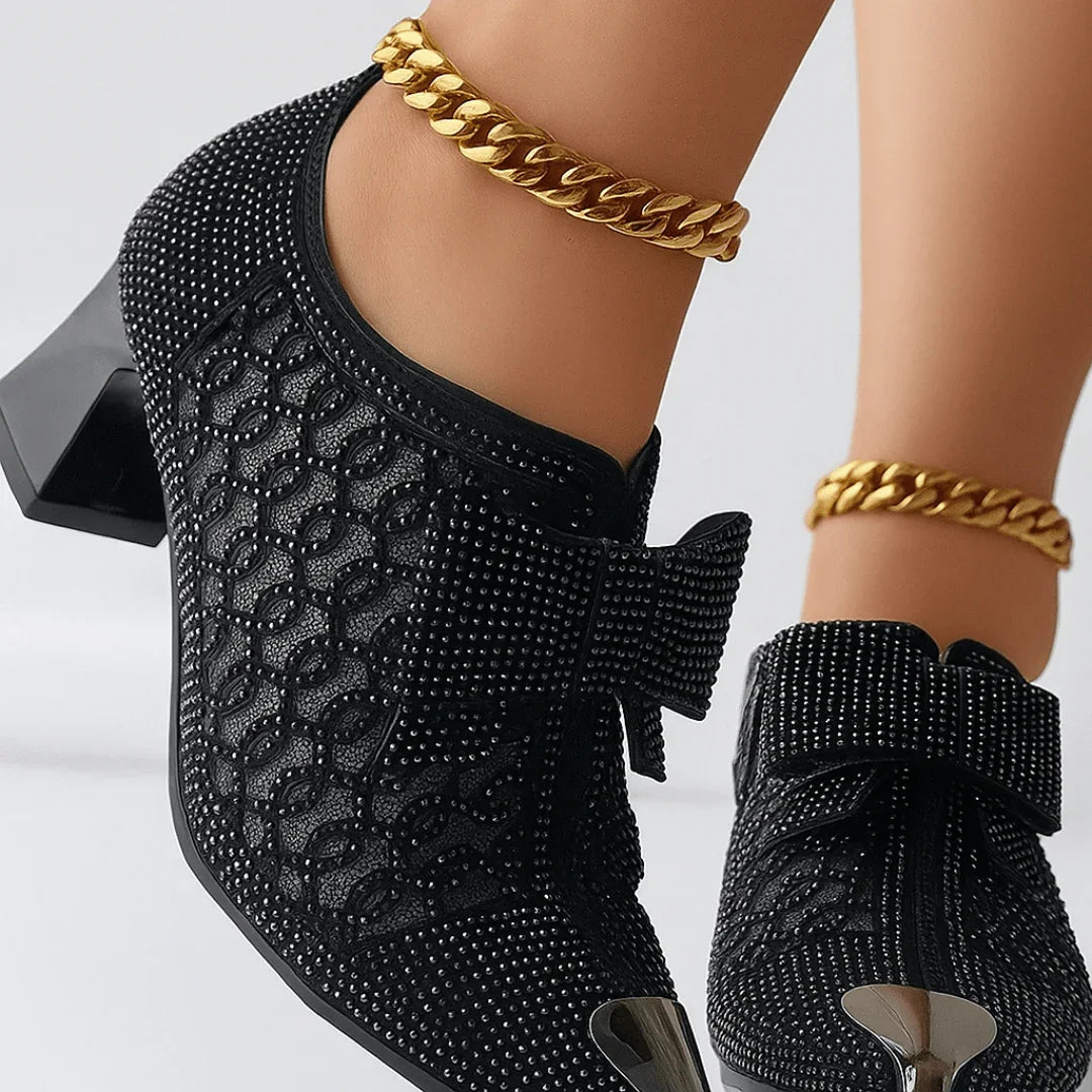 Damen-Pumps Vivienne mit Schleife und Strass – Ansicht 6