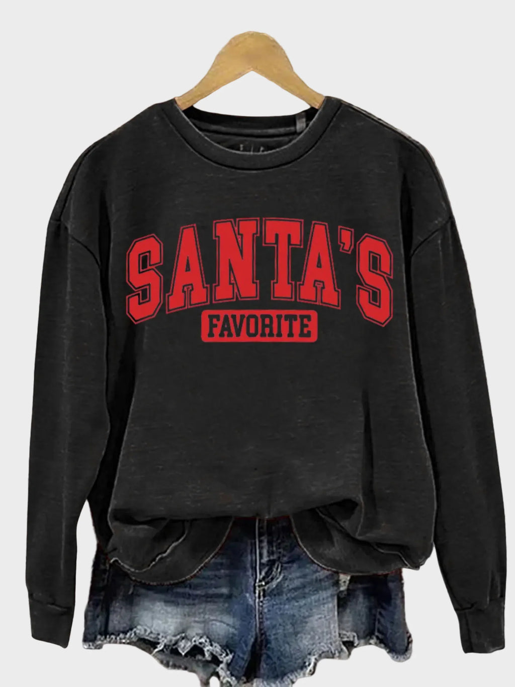 Shana | Lässiges Damen-Sweatshirt aus Baumwolle mit Weihnachtsmuster und künstlerischem Druck