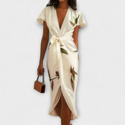 Damen-Wickelkleid aus Satin