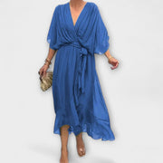Amoura – Chiffonkleid für Damen mit tiefem V-Ausschnitt – Ansicht 10