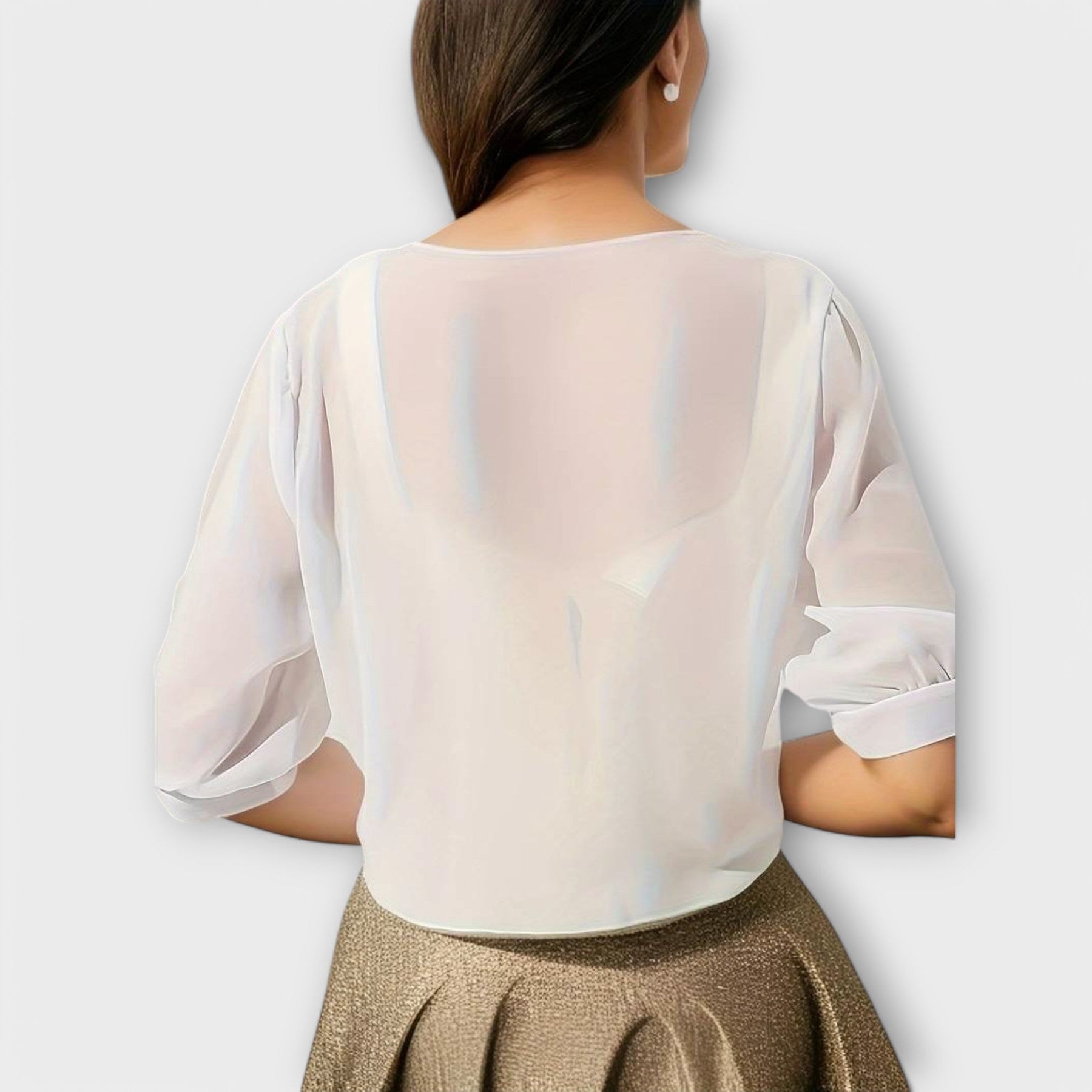 Frühlingsbluse Olivia für Damen mit offenem Vorderteil – Ansicht 10