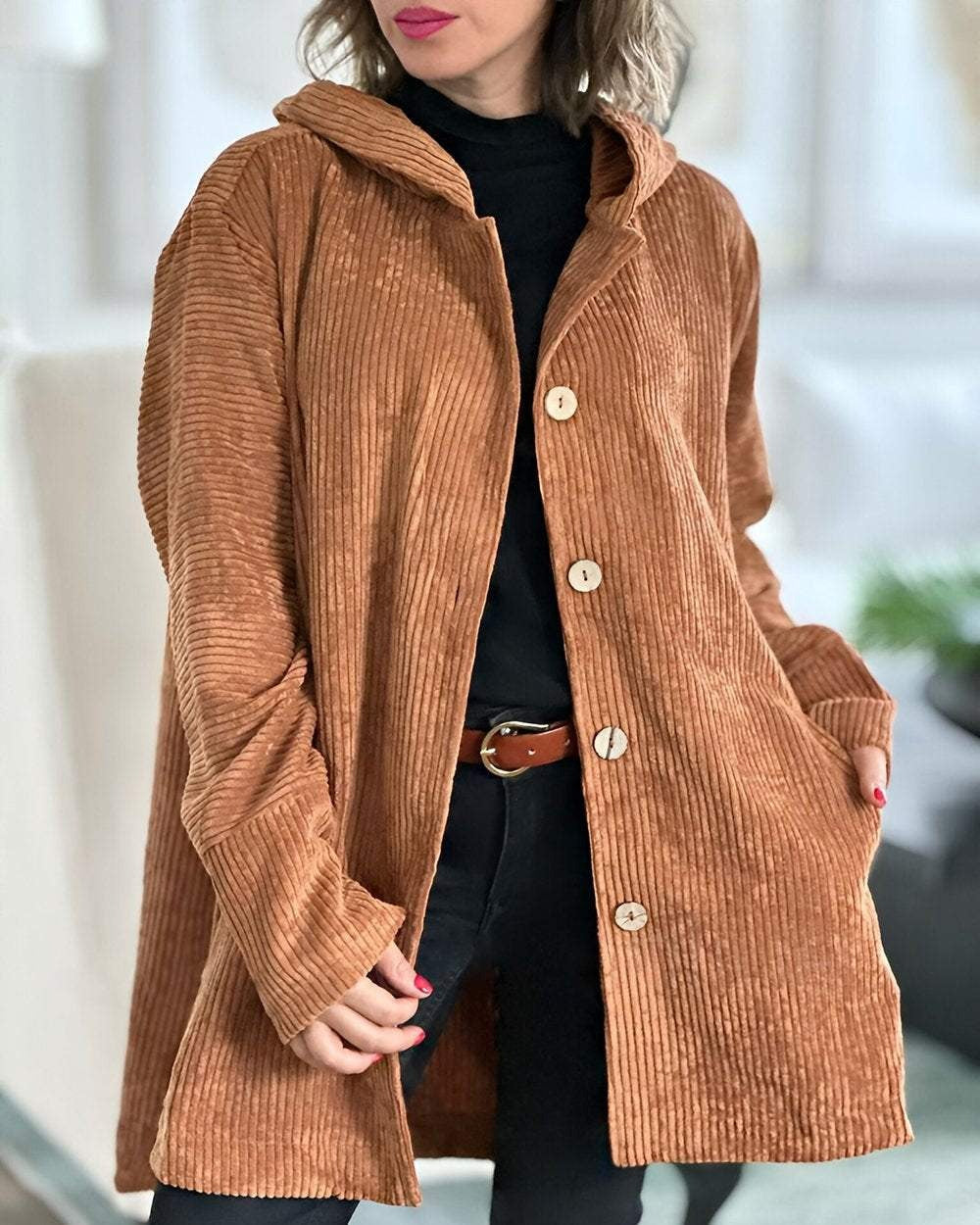 Cordia – Cordjacke für Damen mit Kapuze – Ansicht 7