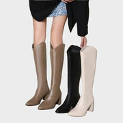 Oslo – Leder-Kniestiefel für Damen – Ansicht 2