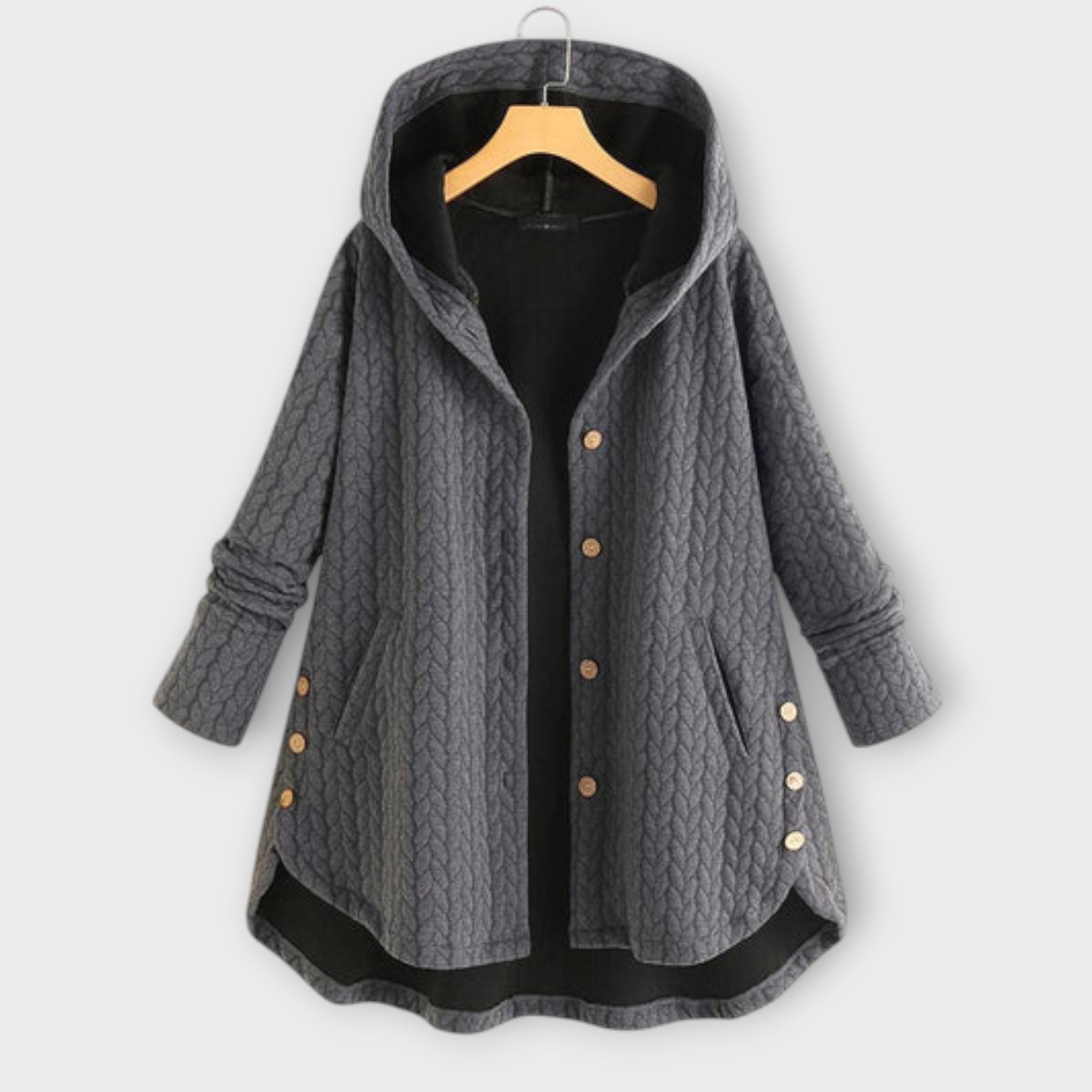 Leslie – Warme Strickjacke mit Knöpfen