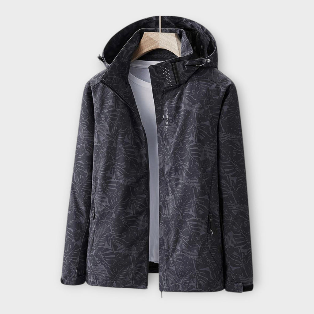 Moderne wasserdichte Jacke mit Kapuze
