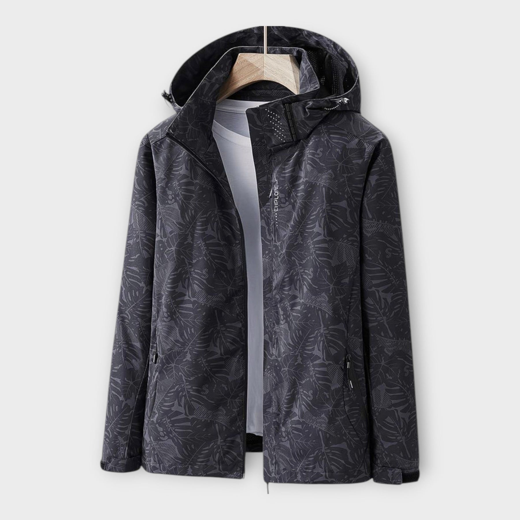 Moderne wasserdichte Damenjacke mit Kapuze – Ansicht 5
