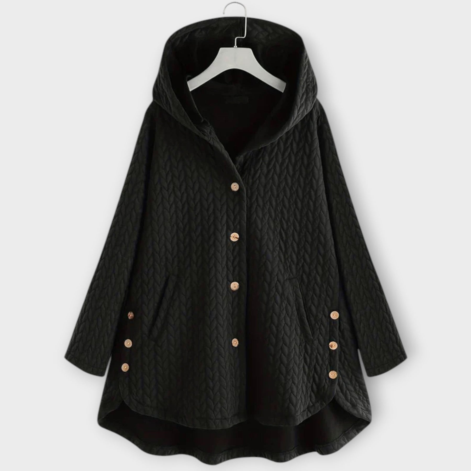 Warme Damen-Strickjacke Leslie mit Knöpfen