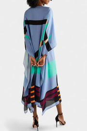 Eleonora – Damen-Kaftan mit geometrischem Muster – Ansicht 15