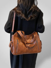 Savannah – Lederschultertasche für Damen – Ansicht 9