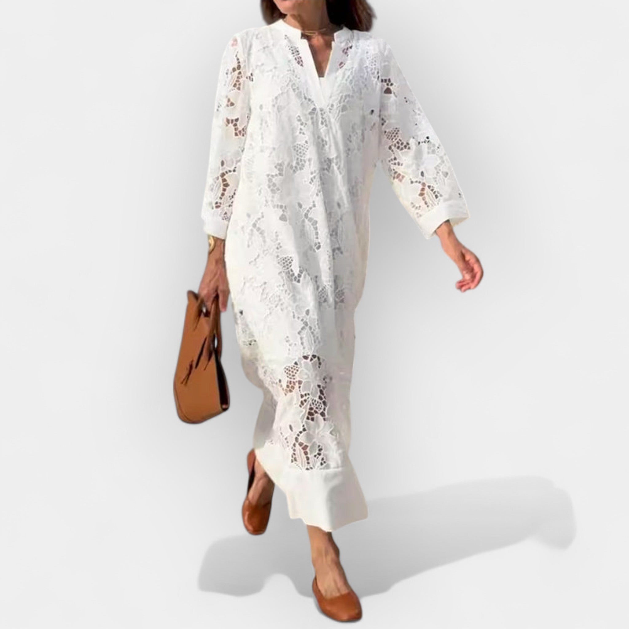 Leichtes Kleid mit Spitzendetails