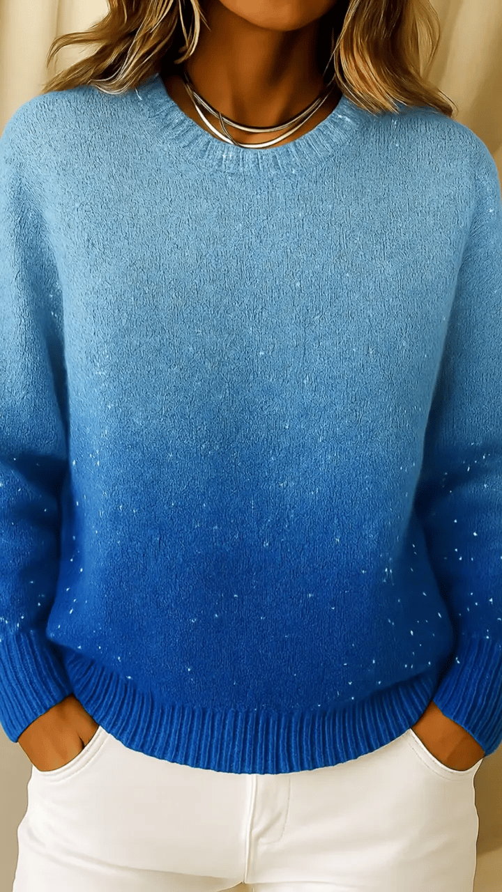 Damen-Stricktop Charice mit Satin-Farbverlauf – Ansicht 4