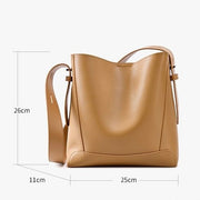 Dorothea – Übergroße Bucket-Schultertasche für Damen aus Leder – Ansicht 9
