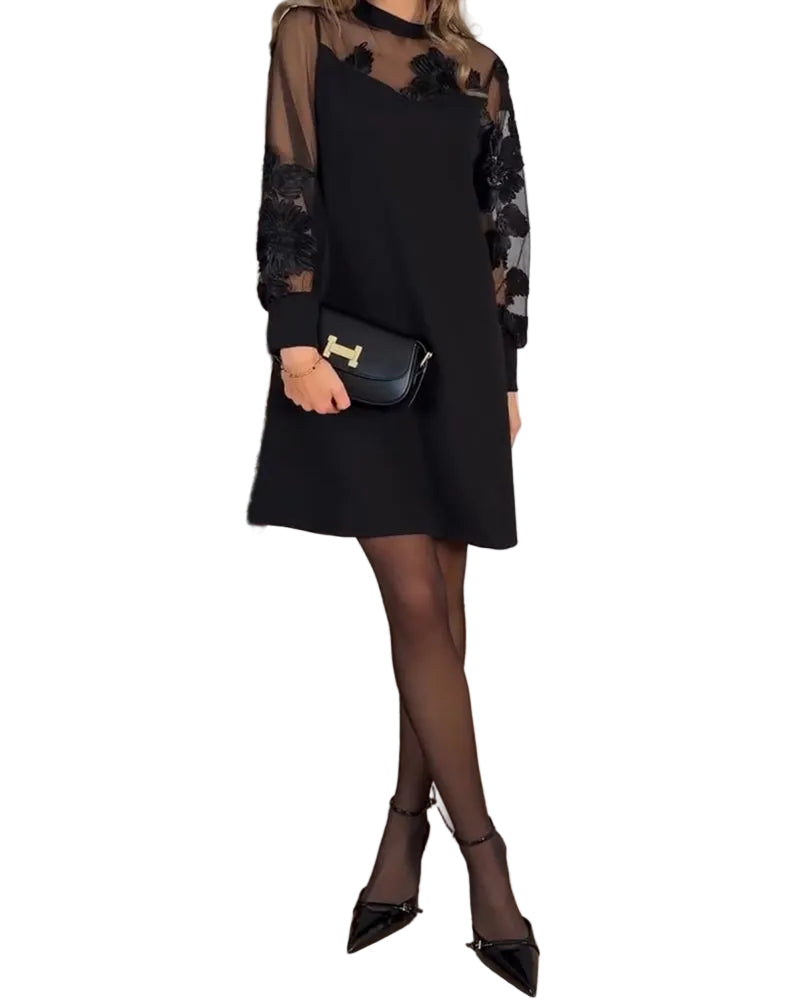 Riley – A-Linien-Kleid mit Mesh-Details