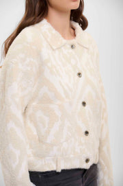 Bubbly – Locker geschnittene Damenjacke mit Ikat-Muster – Ansicht 3