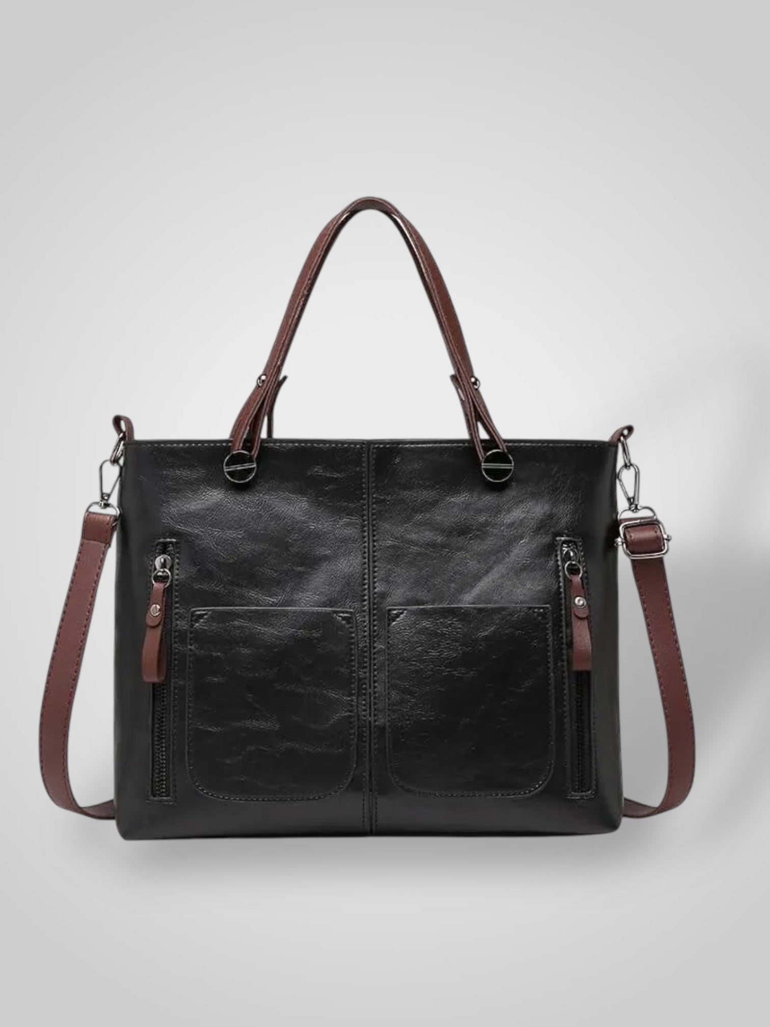 Aria – Lederschultertasche für Damen mit Magnetverschluss – Ansicht 5