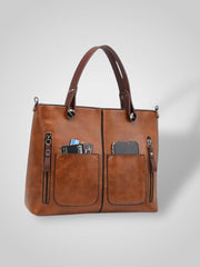 Aria – Lederschultertasche für Damen mit Magnetverschluss – Ansicht 3