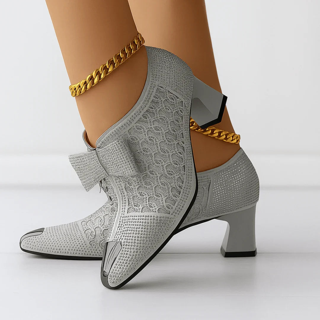 Damen-Pumps Vivienne mit Schleife und Strass – Ansicht 7