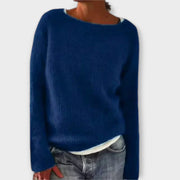 Einfarbiger Damen-Strickpullover Regine – Ansicht 4