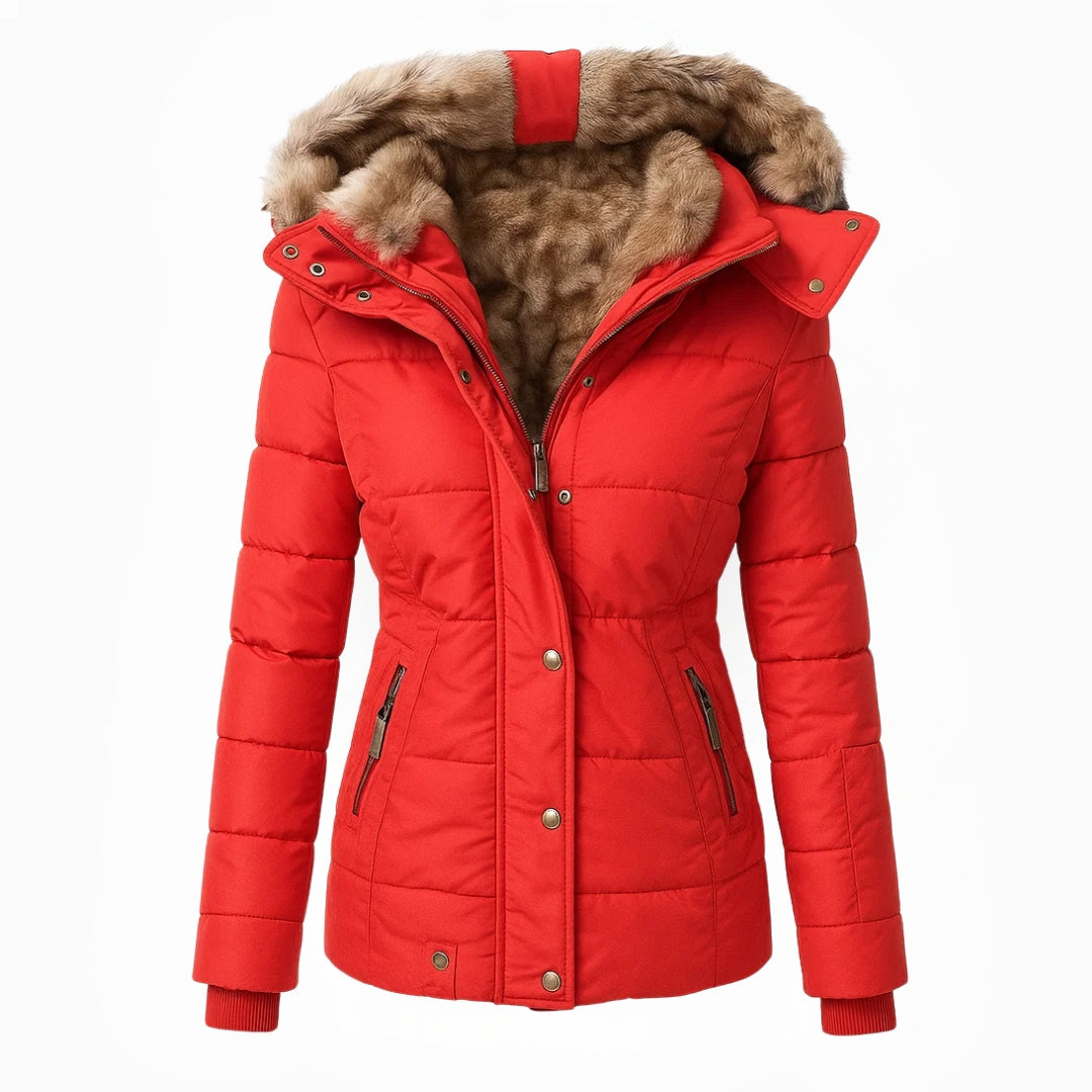 Anna – Wintermantel für Damen mit Fellfutter und Kapuze – Ansicht 4