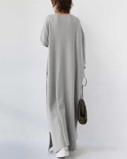 Eudora – Elegantes Maxikleid für Damen mit V-Ausschnitt – Ansicht 3