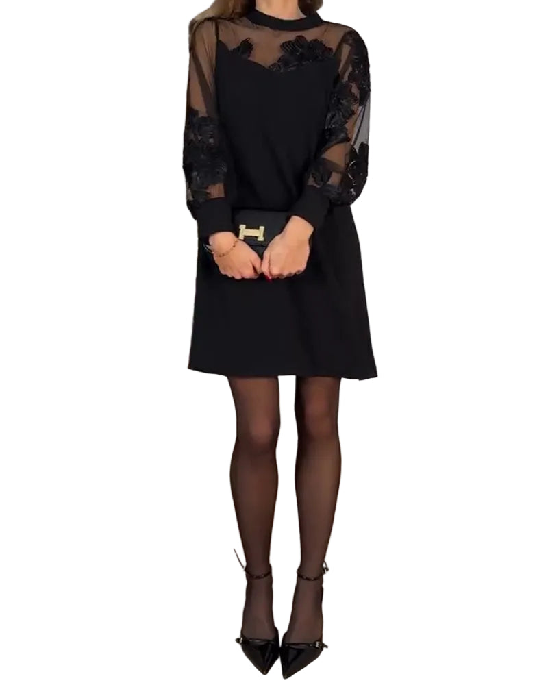 Riley – A-Linien-Kleid mit Mesh-Details